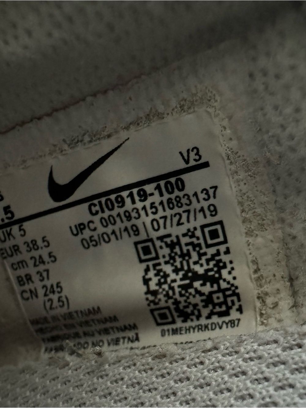 Nike Air Force 1 Shadow White Sneakers Size 7.5 - Picture 10 of 14